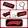 Authentic F1 car silhouette keyring – durable PLA material