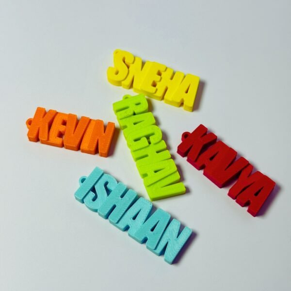 Personalized name keychain in multiple vibrant colors – customizable keyring accessory for gifts and everyday use.