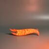Custom 3D-printed Hot Wheels logo keychain