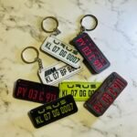 Personalized Number Plate Keychain