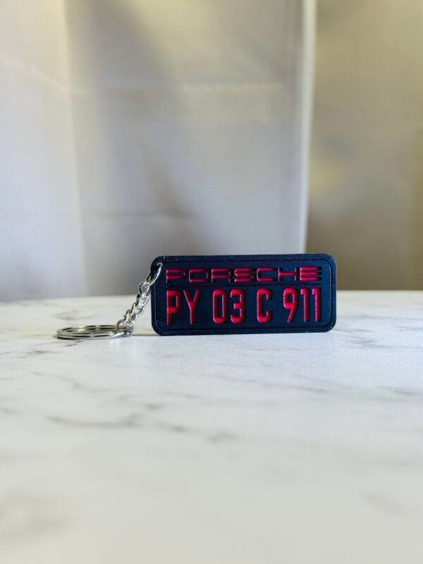 Personalized Number Plate Keychain