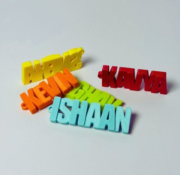 Personalized name keychain in multiple vibrant colors – customizable keyring accessory for gifts and everyday use.