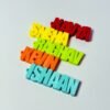 Personalized name keychain in multiple vibrant colors – customizable keyring accessory for gifts and everyday use.