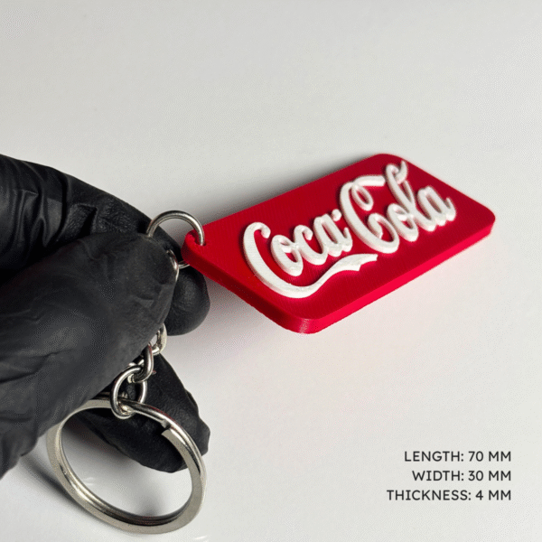 Coca-Cola keychain with classic Coke logo designCoca-Cola keychain with classic Coke logo design