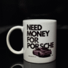 White ceramic Porsche mug collectible drinkware