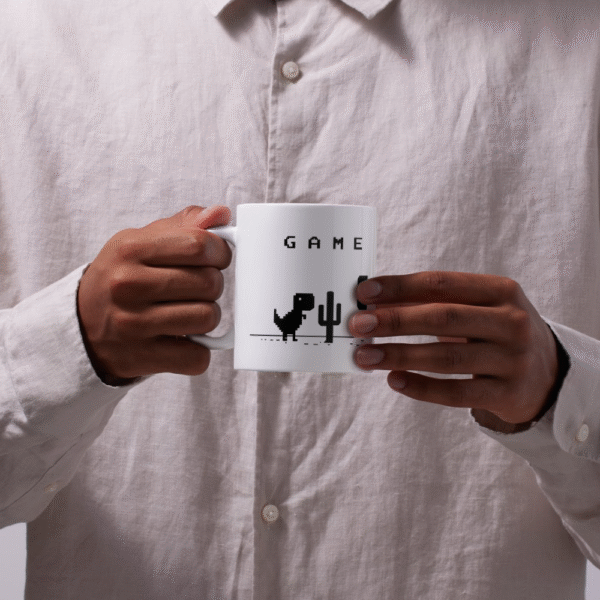 Funny gamer ceramic mug for coffee and tea